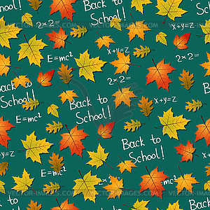 Back to school seamless vector pattern - vector clip art