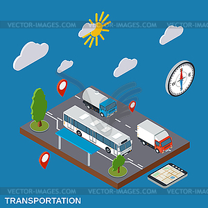 Transportation vector concept - vector clipart