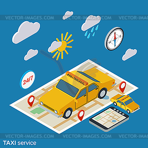 Taxi service vector concept - vector EPS clipart
