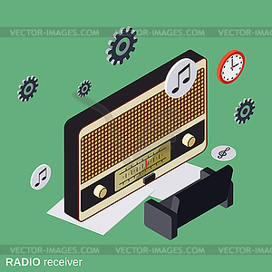 Radio receiver vector concept - vector image