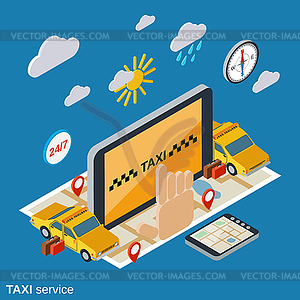 Taxi service vector concept - vector clipart