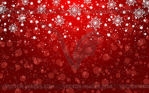 Christmas and New Year red vector background - vector clipart