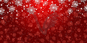 Christmas and New Year red vector background - vector image