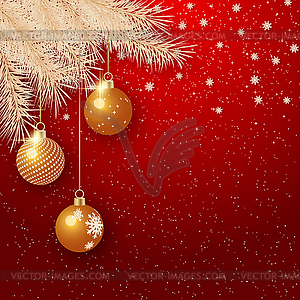 Рождество и новый год красный векторный фон - клипарт