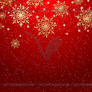 Christmas and New Year red vector background - vector clip art