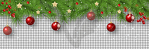 Christmas and New Year vector banner template - vector image