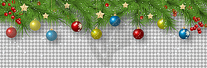 Christmas and New Year vector banner template - vector image