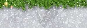 Christmas and New Year vector banner template - vector clipart