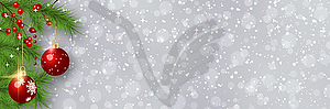 Christmas and New Year vector banner template - color vector clipart