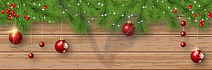 Christmas and New Year vector banner template - vector image