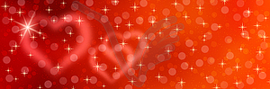 День святого Валентина красное знамя - изображение в векторном формате