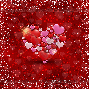 Valentine`s Day background - color vector clipart