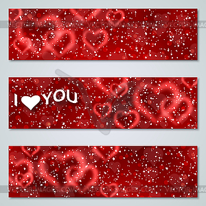 Valentine`s Day banners collection - vector EPS clipart