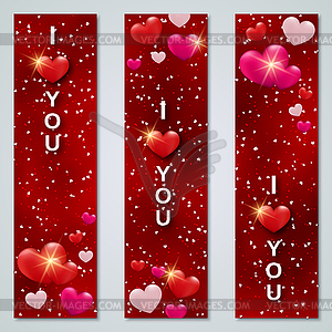 Valentine`s Day banners collection - vector clip art