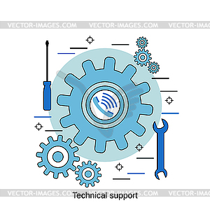 Online technical support vector concept - vector clipart