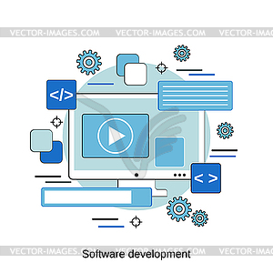 Software development vector concept - vector image