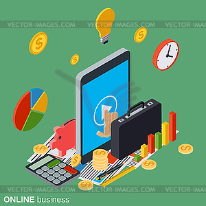 Online business vector concept - vector clipart