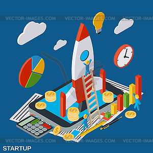 Business startup vector concept - vector clip art