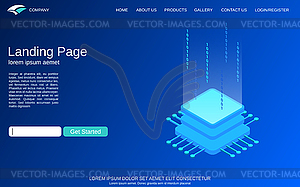 Шаблон сайта целевой страницы вектор - изображение в векторе / векторный клипарт