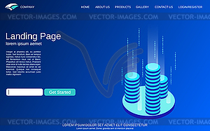 Digital technology vector concept - vector EPS clipart