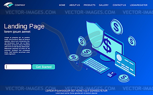 Financial security vector concept - vector image