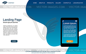 Website landing page design template - vector clipart / vector image