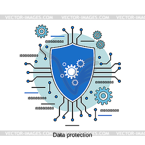 Data protection vector concept - vector image