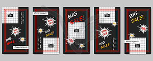 Trendy social network stories vector collection - vector image