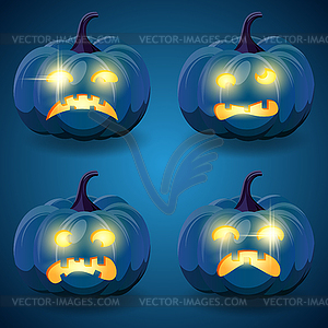 Halloween pumpkins vector collection - royalty-free vector clipart