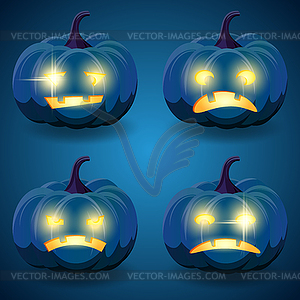 Halloween pumpkins vector collection - vector image