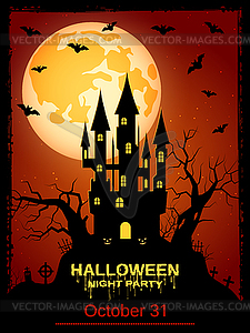 Halloween night flyer vector template - vector clipart