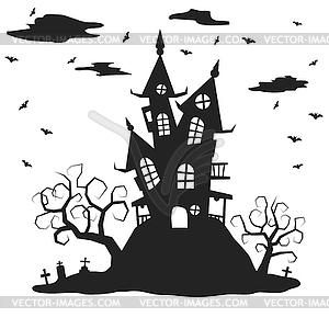 Halloween scary night vector illustration - vector clip art