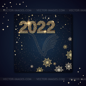 Christmas and New Year retro style vector illustration - vector image