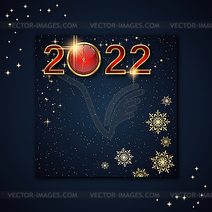 Christmas and New Year retro style vector illustration - vector clipart