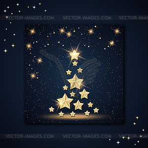 Christmas and New Year retro style vector illustration - vector clipart