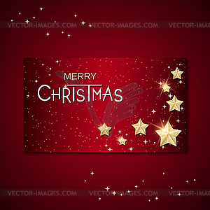 Christmas and New Year card vector template - vector clip art