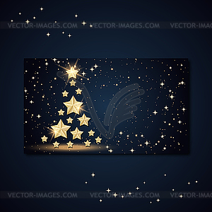 Christmas and New Year card vector template - vector image