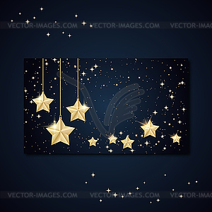 Christmas and New Year card vector template - vector EPS clipart