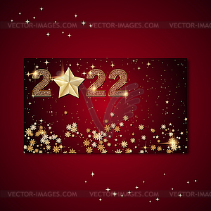 Christmas and New Year card vector template - vector image