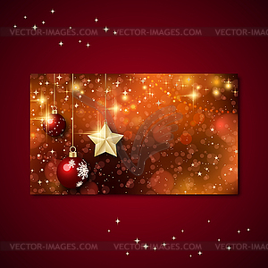 Christmas and New Year card vector template - vector clip art