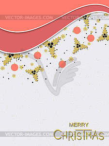 Рождество и новый год флаер вектор шаблон - изображение векторного клипарта