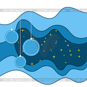 Christmas and New Year vector illustration - vector image