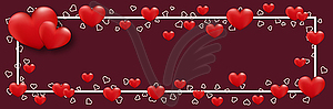 Valentine Day banner vector template - vector clipart / vector image