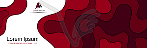 Abstract  paper cut style vector background - vector image