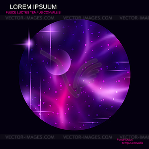 Абстрактная космическая футуристическая векторная иллюстрация - изображение в векторном формате