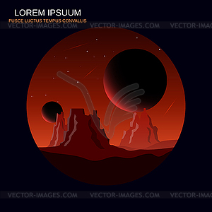 Alien planet vector illustration - vector image