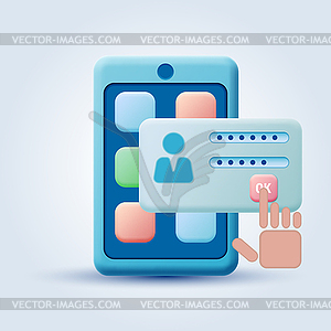 Phone protection vector concept - vector clipart