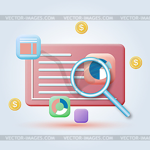 Financial audit vector concept - vector image