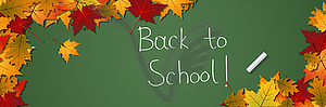 Back to school vector banner template - vector clipart