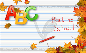 Back to school vector illustration - vector image